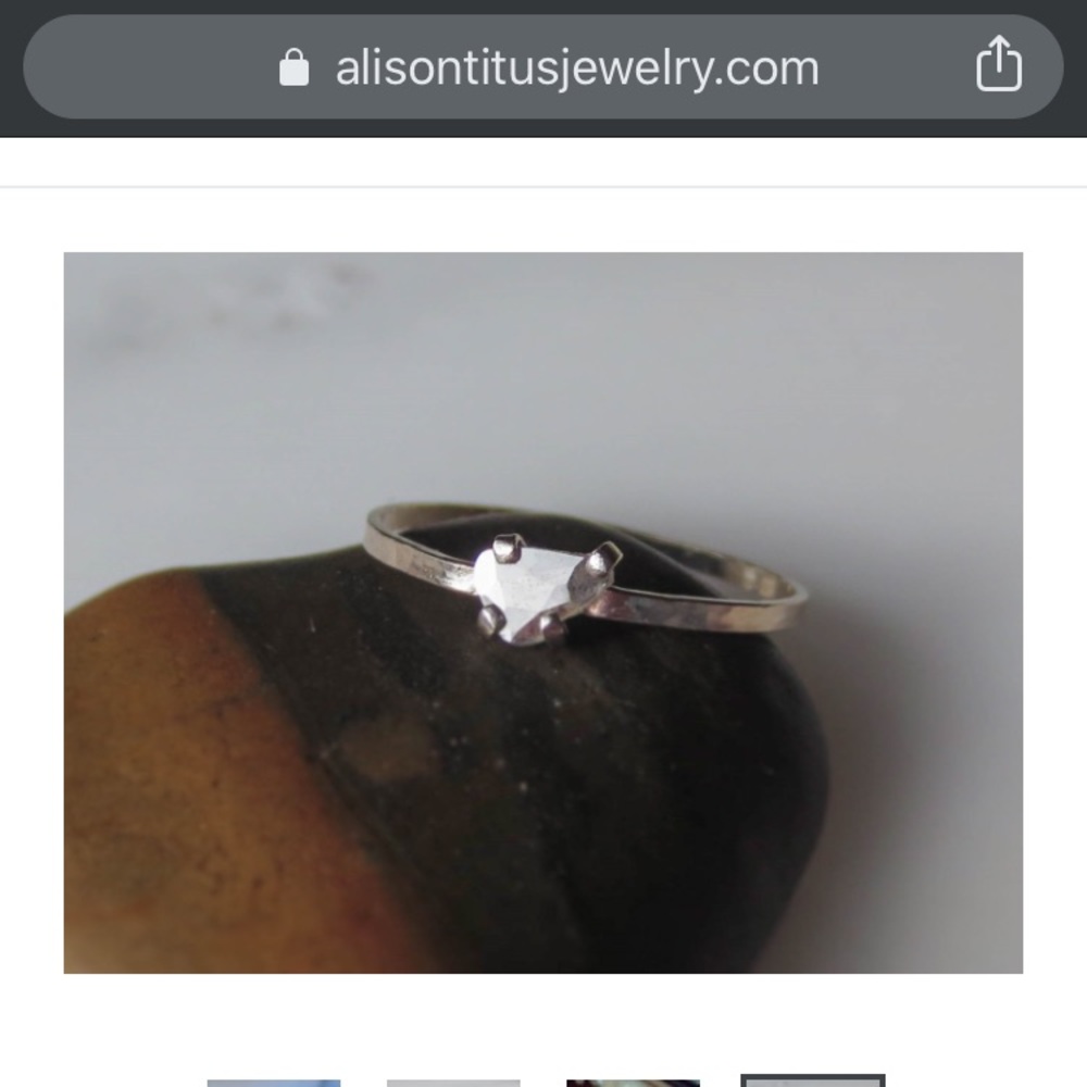 Alison Titus dainty diamond slice ring